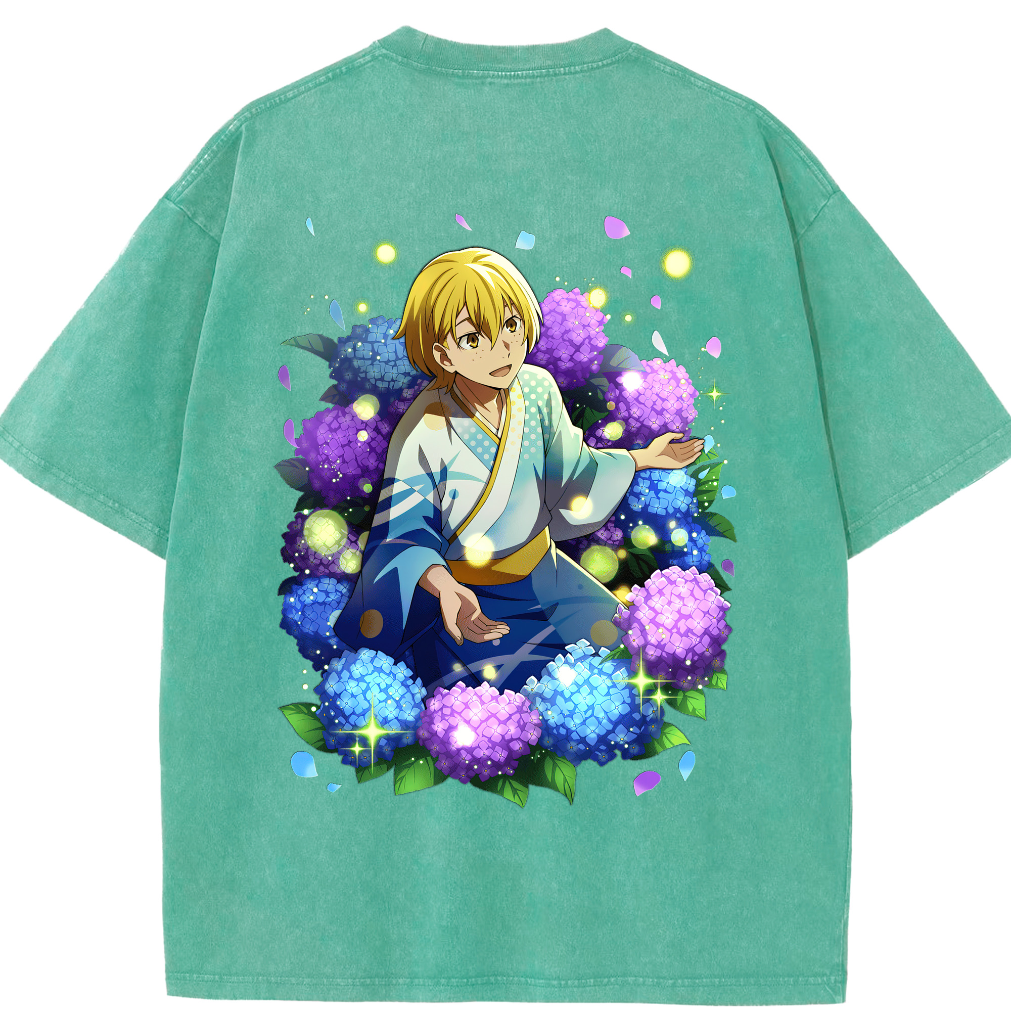 （画像用） 文豪ストレイドッグス Bungo Stray Dogs 綿100% ヴィンテージ風 半袖Tシャツ（背面プリント）